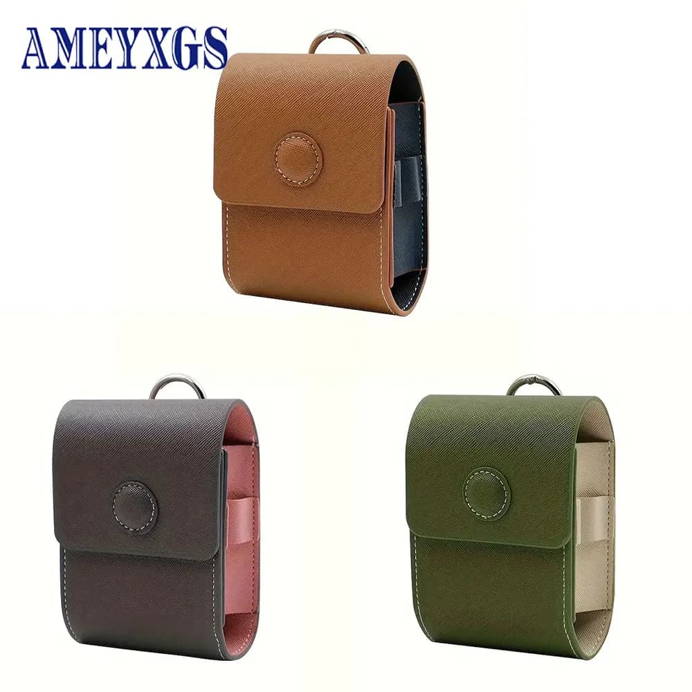 Marsupio da golf Custodia in pelle PU per palline da golf con 2 pezzi Mini borsa portatile per telemetro per uomo Donna Golfisti Sport