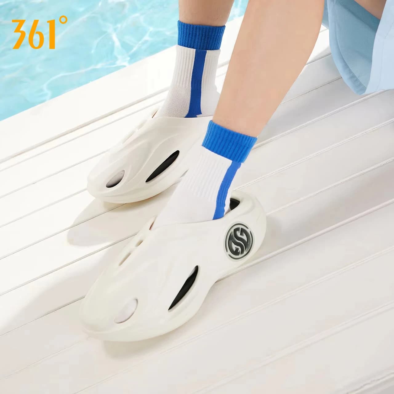 361 Degrees AG Whale 2 Pantofole alla moda per uomo e donna, antiscivolo, deodoranti, morbide, comode, con fondo spesso, 672421103