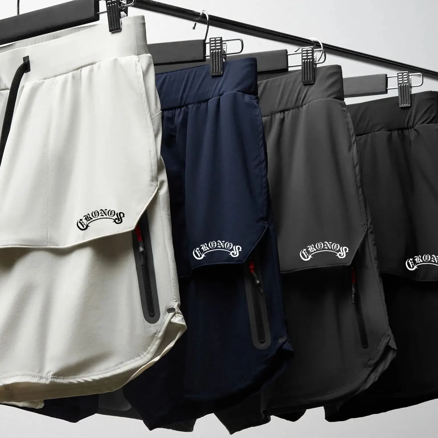 Pantaloncini da Corsa ad Asciugatura Rapida per Uomo, Shorts Atletici con Tasche con Zip, Elastico in Vita, per Allenamento, Palestra, Fitness e Ciclismo