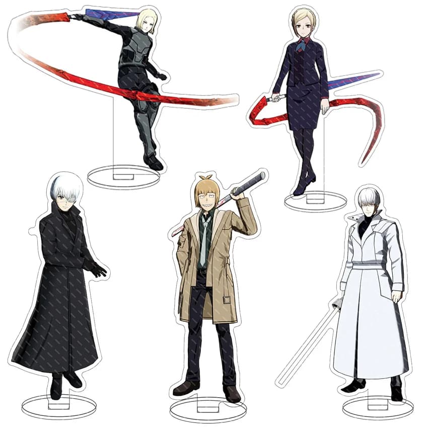 16CM Anime Acrylic Stand Tokyo Ghoul Kaneki Ken Kirishima Tōka Kamishiro Rize Tsukiyama Shuu Cos Figure Ornaments Gifts