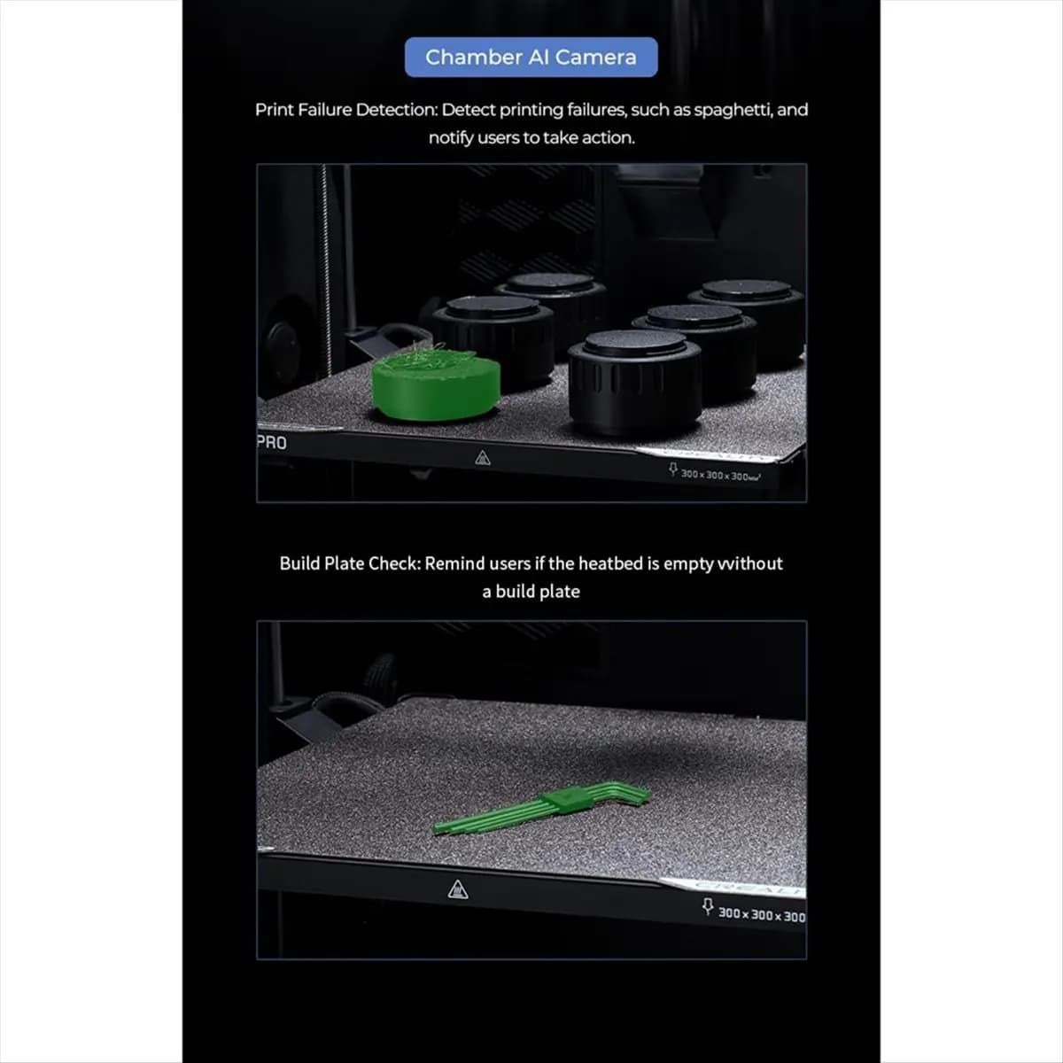 For K2/ AI Camera - 3D Printer Accessory with AI Detection, Time-Lapse Filming & 24/7 Monitoring