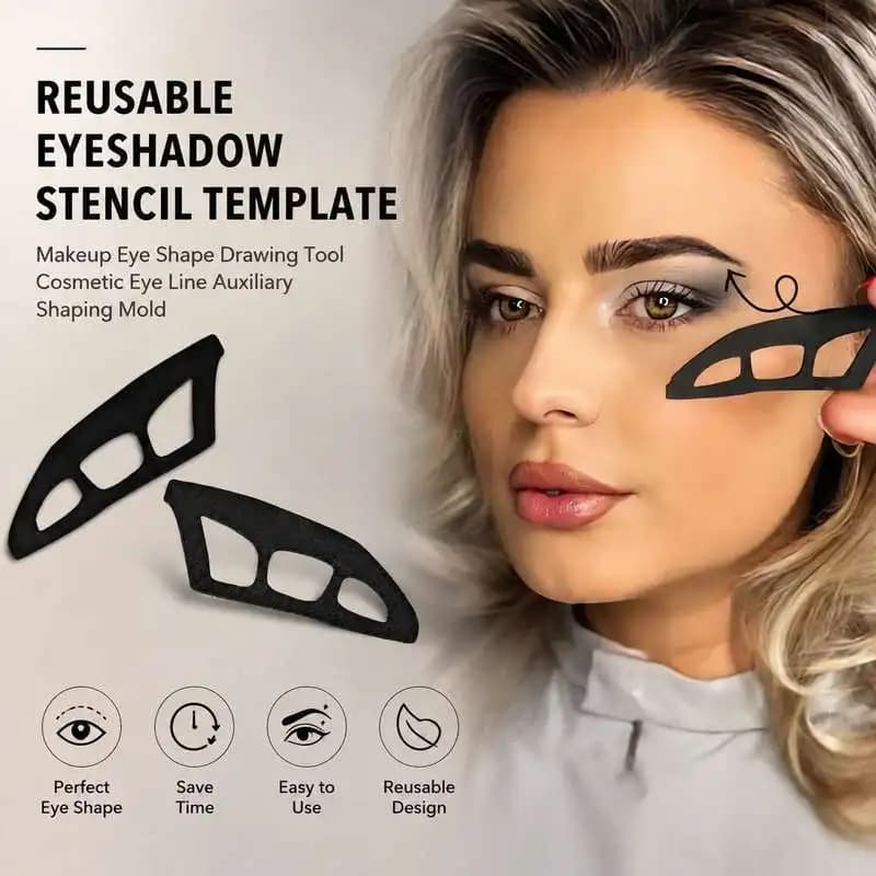 Reusable Eyeshadow Stencil Template Makeup Eye Shape Drawing Tool Cosmetic Eye Line Auxiliary Shaping Mold