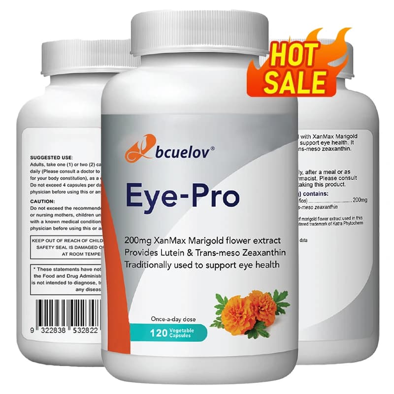 Calendula extract Lutein and zeaxanthin 200 mg - 120 capsules, vitamins for eye health, non-GMO and gluten-free supplement