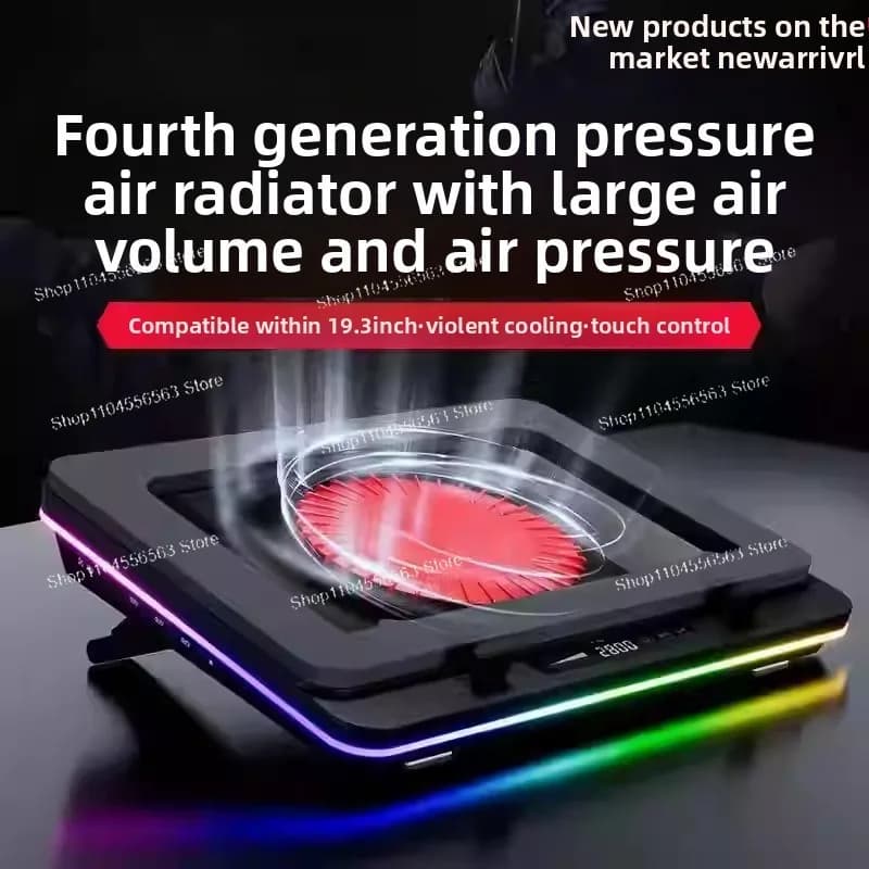 Dissipatore di Calore per Laptop IETS GT600 Raffreddato ad Aria - Base con Ventola da 14CM, Supporta Raffreddamento Laptop da 14-18 Pollici