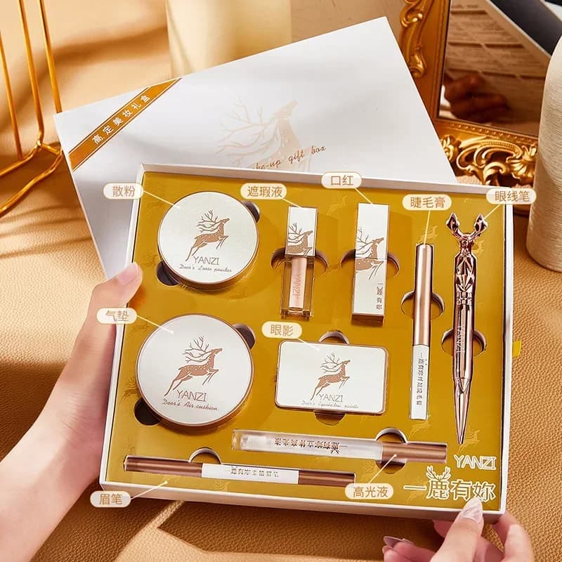 set per il trucco 9 PZ/SET cuscino d'aria bb cream mascara eyeliner rossetto tinta labbra trucco COSMETICO Kit per il trucco per il regalo di compleanno