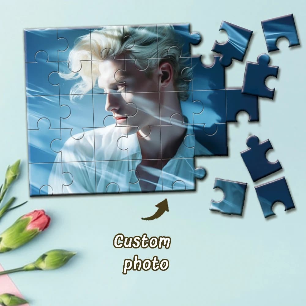 Puzzle Artistico in Legno Personalizzato 35/300/500/1000 Pezzi, Puzzle Fotografico Personalizzato per Decorazione da Parete