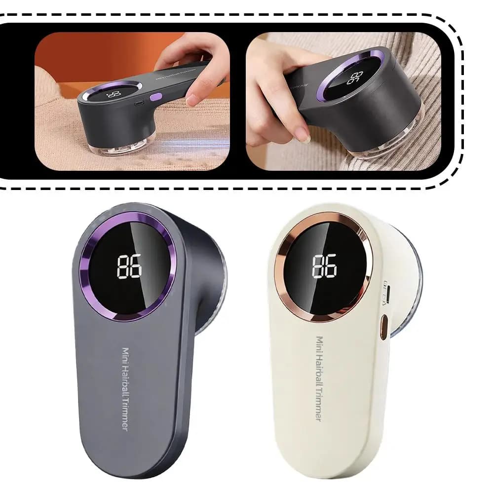 Levapelucchi Elettrico Digitale a LED per Vestiti, Rasoio per Tessuti Portatile Ricaricabile USB, Tagliapelucchi per Maglioni con Indicatore di Carica
