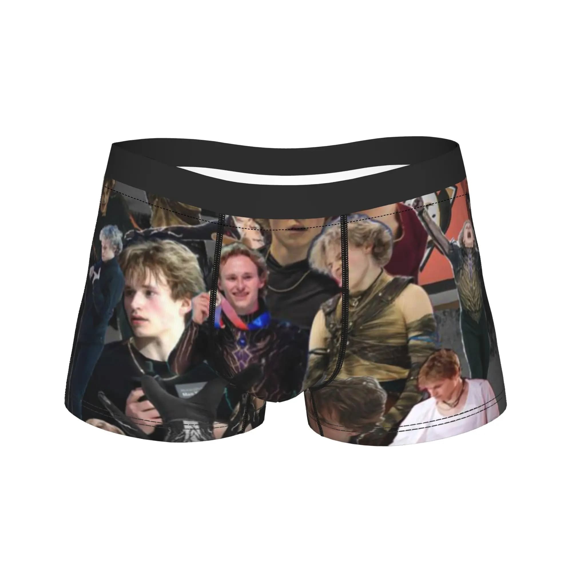 Pantaloncini da uomo Ilia Malinin Ice Art Figure Skating Quad Jump Boxers, biancheria intima morbida