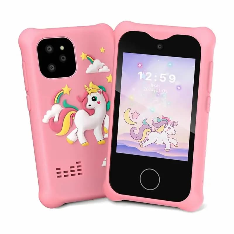 Digital Camera Kids Smart Phone MP3 Player Camera Toys Touchscreen Unicorn Baby Mobile Educational Toys for Girls Boys Age 3-8
