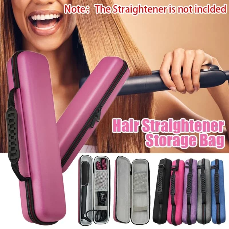 EVA Portable Bag for Hair Plate, Protective Vacuum Container for Iron Hair Clip, Hair Plate Travel Case