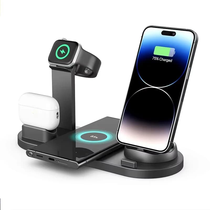 Support for 7 in 1 30 W wireless charger for iPhone 15-11 Pro Max Apple Watch Airpods Pro iWatch 8 7 Dock fast charging station
