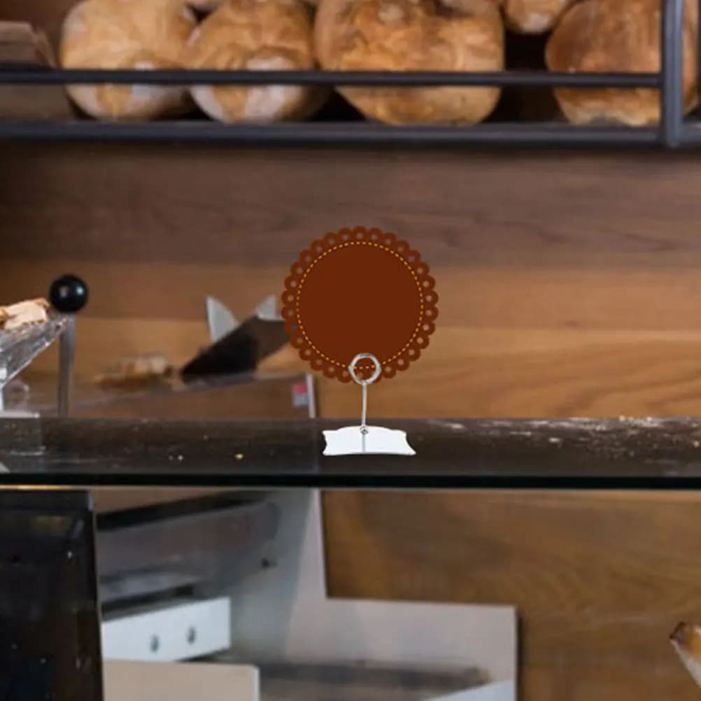 5 Pezzi Porta Prezzi in Metallo, Clip per Etichette di Merci, Clip per Esposizione al Dettaglio, Porta Numeri da Tavolo