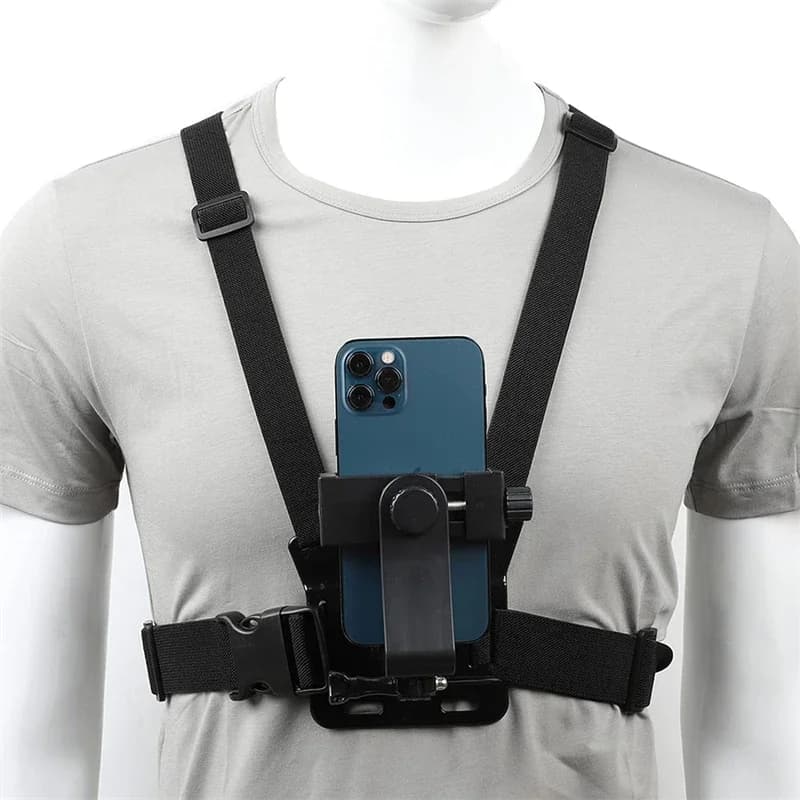 Supporto per fascia toracica regolabile a mani libere Stabilizzatore per cinghia per imbracatura universale Selfie Stick Monopiede per IPhone GoPro Go Pro Treppiede