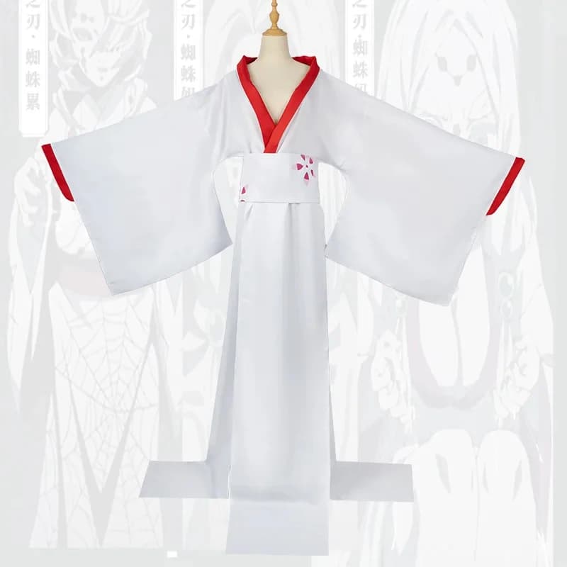 Costume Cosplay Anime Spider Oni Ayaki Rui, Kimono Bianco Completo da Uomo, Outfit per Feste di Halloween
