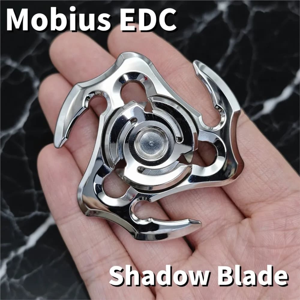 Mobius EDC Shadow Blade Fidget Spinner a tre pale Handling Feel Gadget per alleviare l'ansia Disegni originali Fidget Spinners