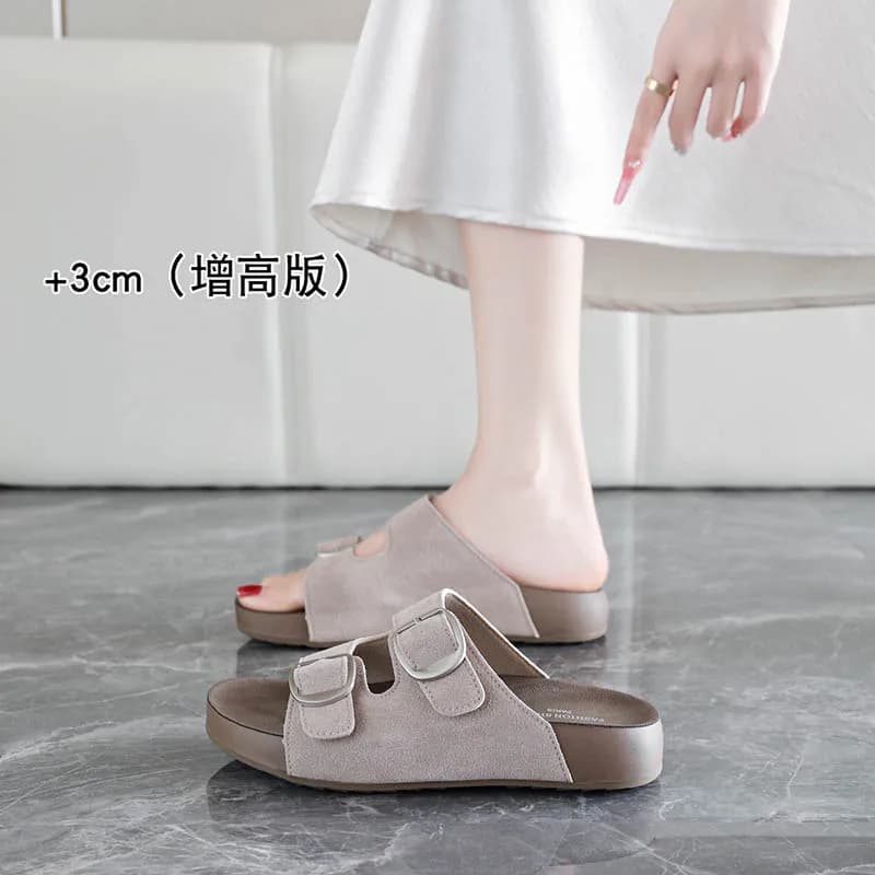 Ciabatte Casual da Donna con Una Fascia, Sandali Estivi in Gomma Morbida Resistenti all'Usura per Camminate Quotidiane