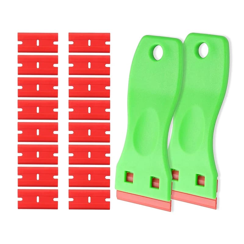 NeoWrap Plastic Razor Blade Scraper Tool with Blades for Removing Labels Decals Sticker from Windows Glass Adhesive Remover