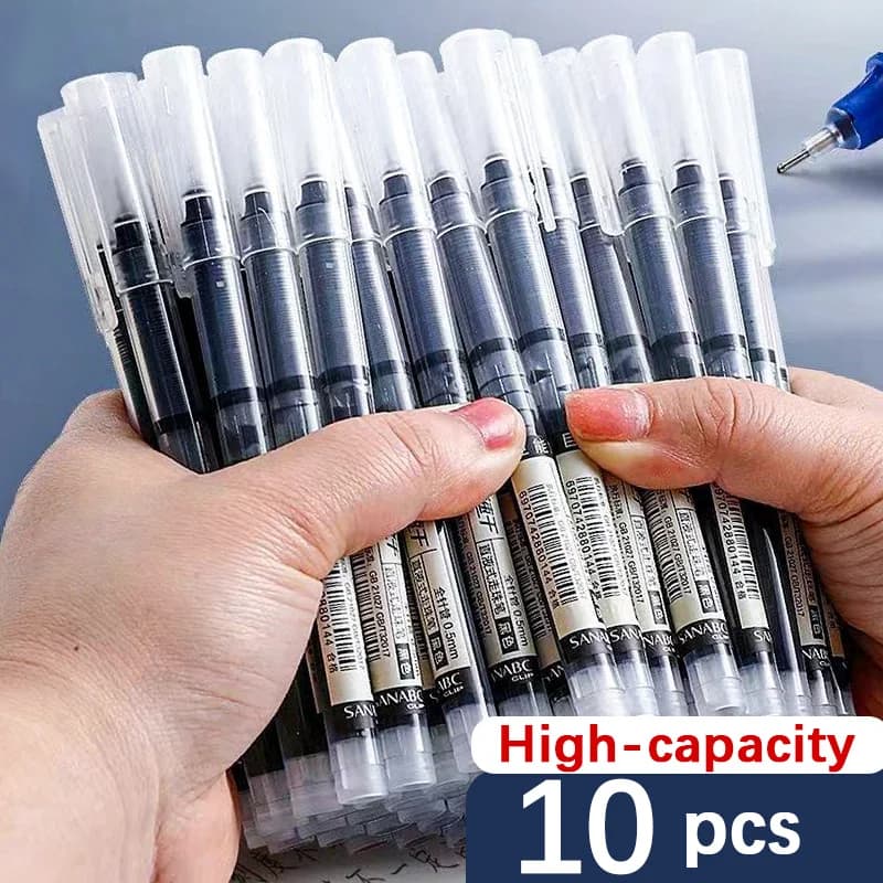 Needle gel pens – Quick drying smooth liquid ink pens, use to take school notes, writing and diary in office