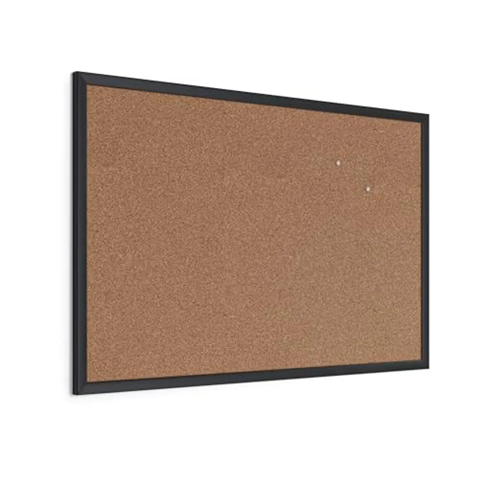 Pannello in sughero 24 x 36, Bacheca con cornice in legno nero, Bacheca da parete, Per ufficio e casa