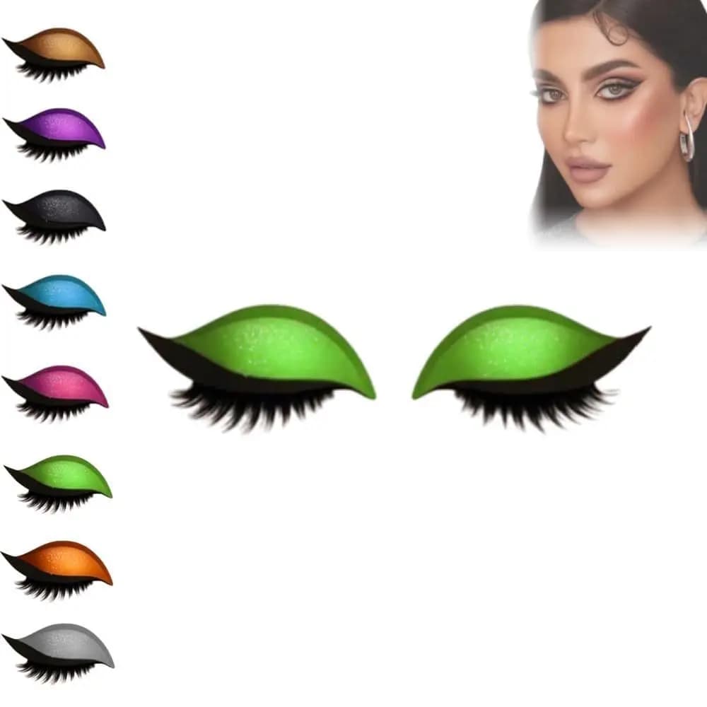 2 pairs self-adhesive shadow lazy patch for eyelashes reusable quick makeup eyeliner waterproof saving fashionable time