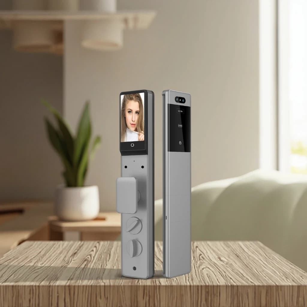Serratura intelligente automatica ad alta sicurezza Telecomando Riconoscimento facciale 3D Serratura intelligente biometrica per impronte digitali per hotel