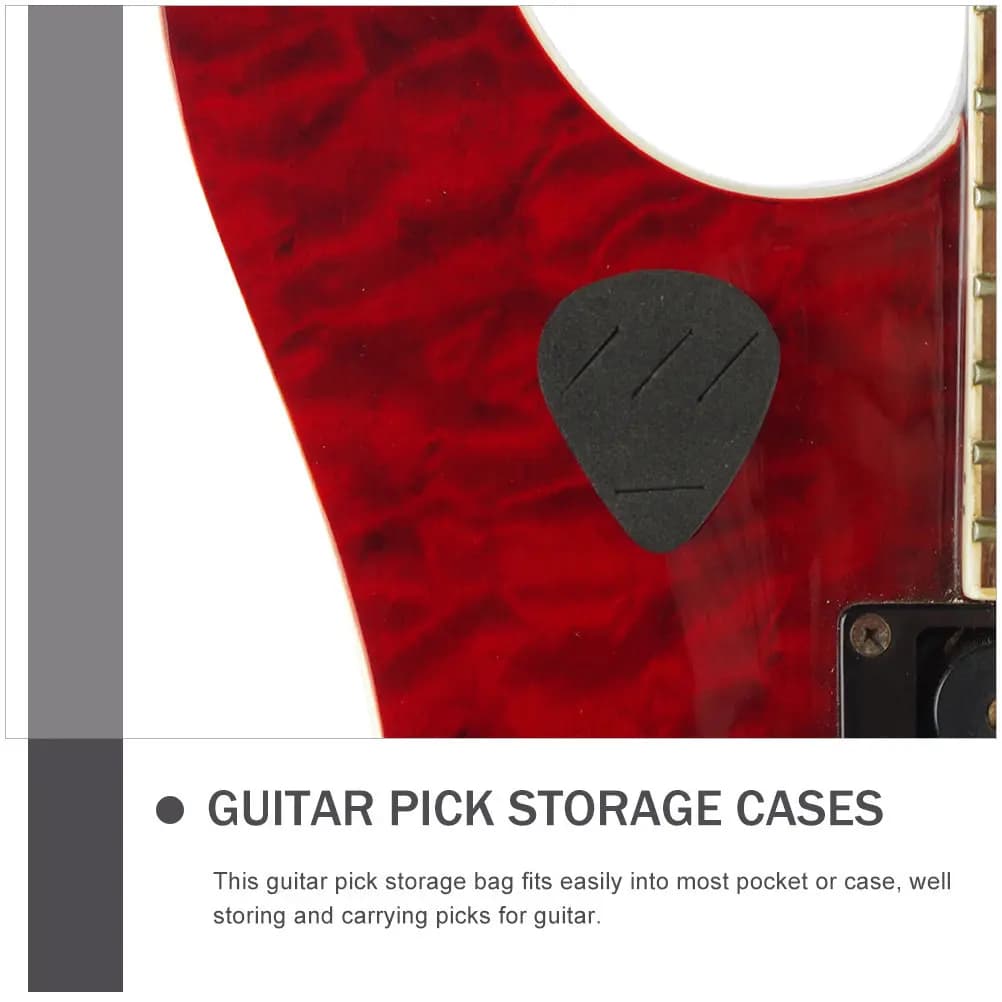 5 Pezzi Porta Plettri per Chitarra in EVA, Spessi, Resistenti all'Usura, Portatili, Borse Compatte per la Conservazione dei Plettri, Organizer Multifunzionale