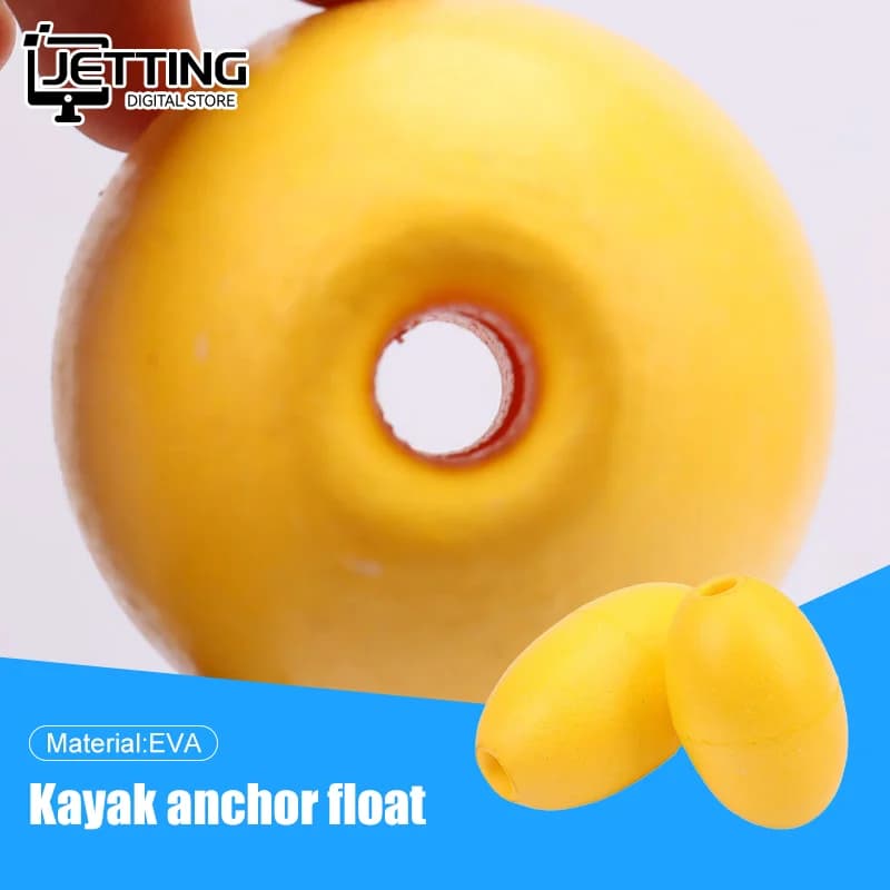 1 pz EVA Kayak Palla di ancoraggio Kayak Linea di ancoraggio Drift Ancoraggio Galleggiante Boa per Corda da sci Barca Piscine Laghi Canoa Accessori marini