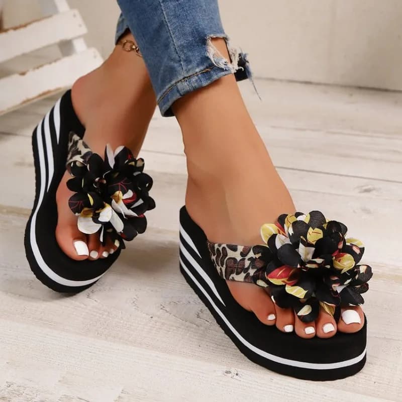 Nuovi Sandali Estivi 2026 per Donne, Comodi e Sexy con Motivi Leopardati e Floreali, Ciabatte con Zeppa Morbida, Scarpe Casual da Spiaggia