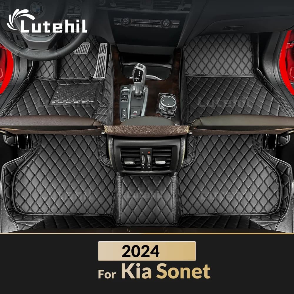 Per Kia Sonet 2024 Tappetini per auto personalizzati Copertura per tappeti per automobili Dettagli interni Accessori Parti del cuscinetto protettivo