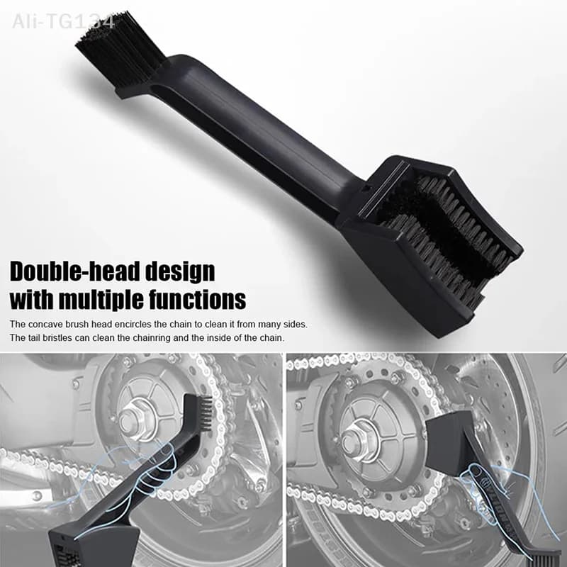 Bicycle Chain Cleaner Brush for Bicycle Motorcycle Chain Cleaning Kit for Double Head Cycling Cleaning Tool for Chain Maintenance