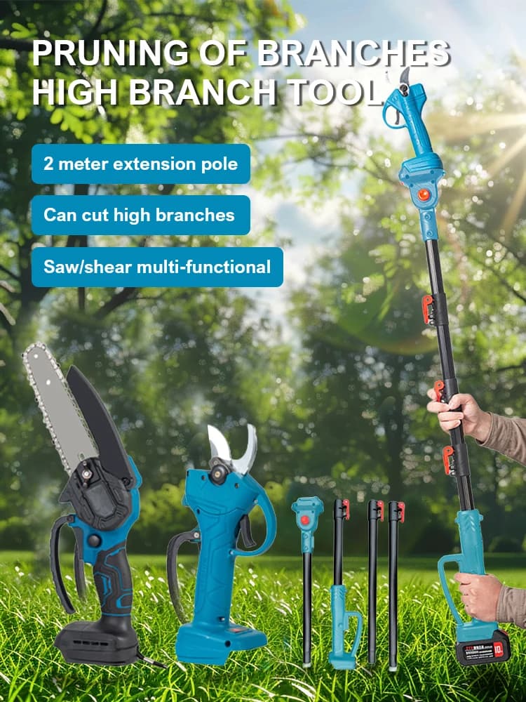 Electric garden tool without brush 3 IN 1 6 inch chain saw and combined 3 cm shear shears for Makita 21 V battery (NO battery)