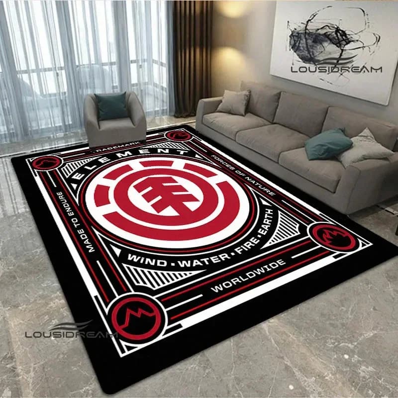 3D E-Element skateboard logo printed carpet non-slip carpet furniture bedroom carpet outdoor yoga mat decoration bedroom birthday gift