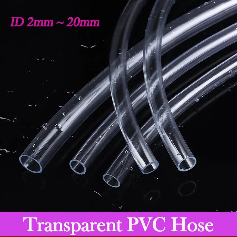 1~10M Transparent PVC Pipes Aquarium Pump Tube ID 2 3 4 5 6 7 8 9 9 10 12 14 18 20mm Transparent garden irrigation pipe