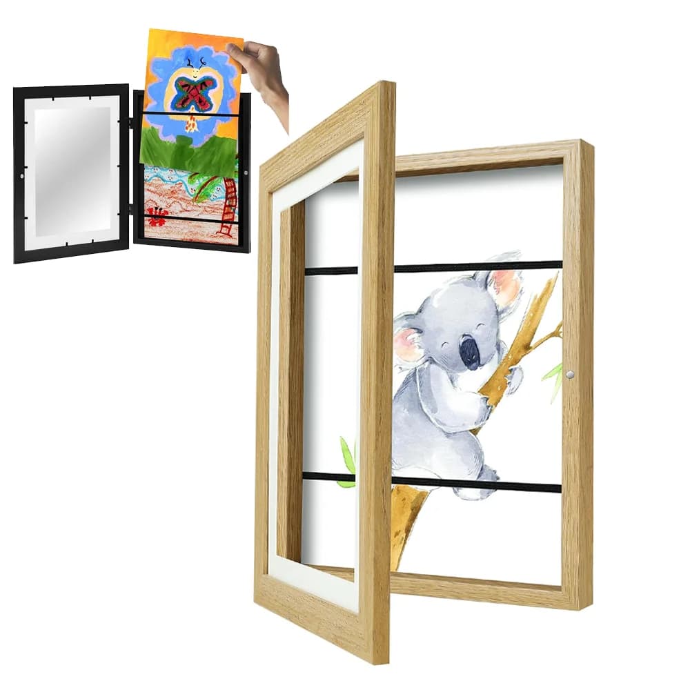 A4 8.5 x11inch cornici artistiche per bambini cornice magnetica per bambini intercambiabile frontale aperta per la visualizzazione di immagini di dipinti di disegno fotografico