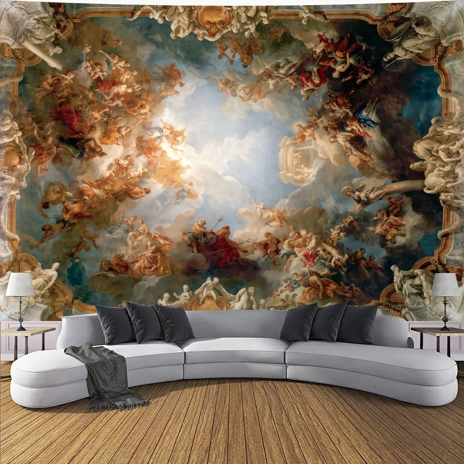 Renaissance Decorative Tapestry Retro European Art Tapestry Virtual Background Decoration for Living Room Bedroom Decor