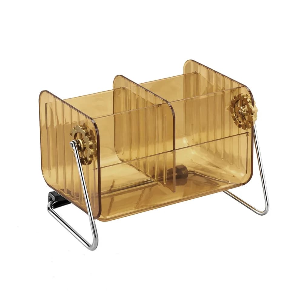 Creative Transparent Storage Box Rotating 6-compartment Desktop Sundries Organizer Removable Storage Rack