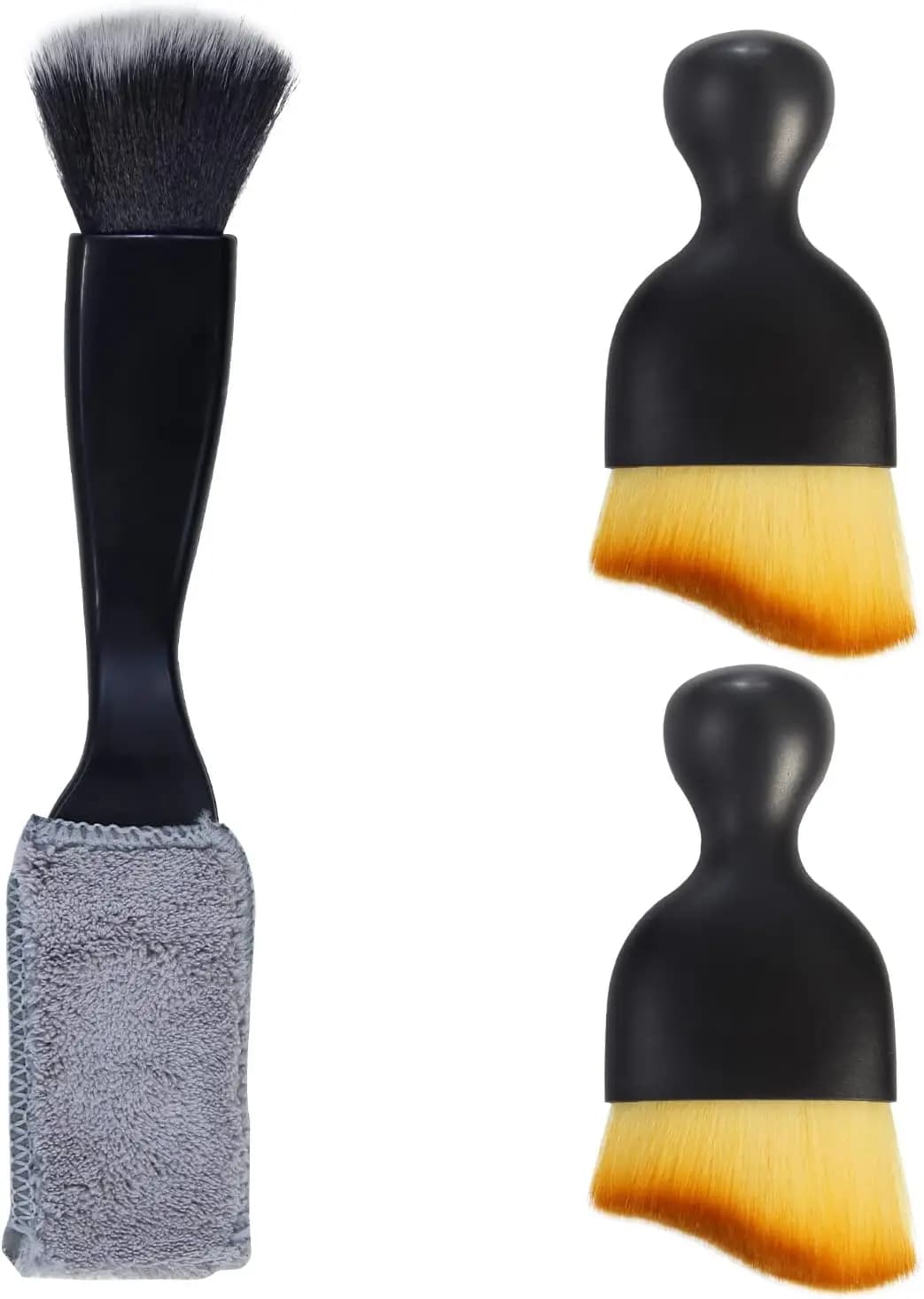 Set di 3 spazzole per la pulizia degli interni dell'auto, spazzola morbida per la pulizia del cruscotto di auto, camion, SUV e camper.