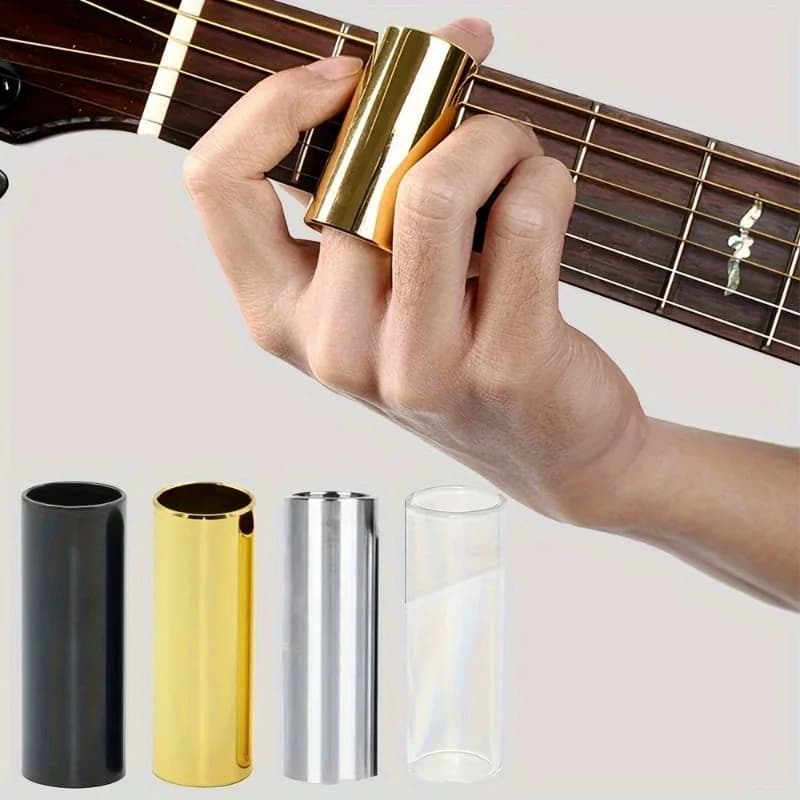 1 Pezzo Slide Bar per Chitarra in Acciaio Inossidabile, Finger Slides per Chitarra, Ukulele e Strumenti a Corda, Accessori per Chitarra