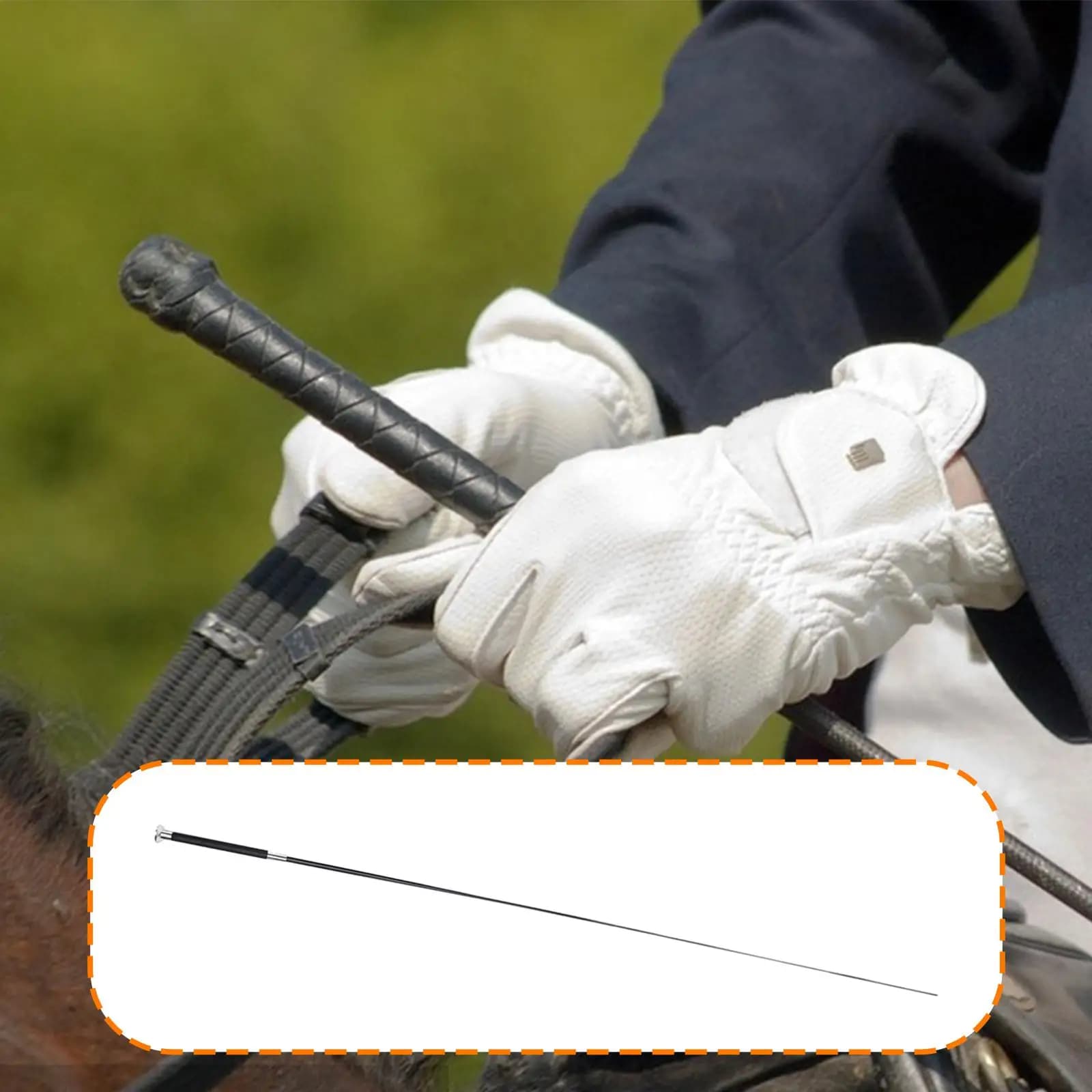Frustino Equestre Telescopico in Metallo, Nylon e PU per Allenamento e Prestazioni Sportive dei Cavalli