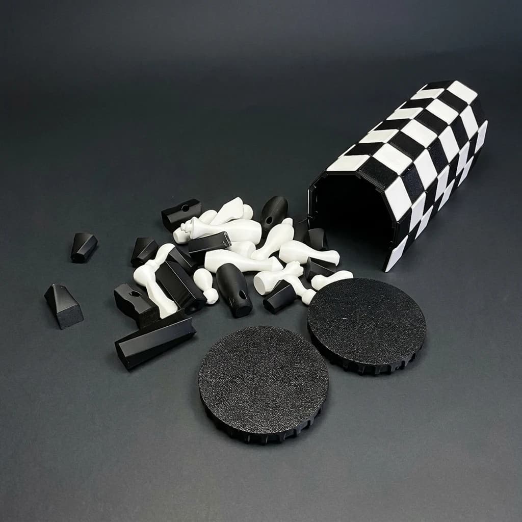 Chess Set Portable Travel Board Game for Adults Kids Educational Interactive Tabletop Toy Plastic Durable