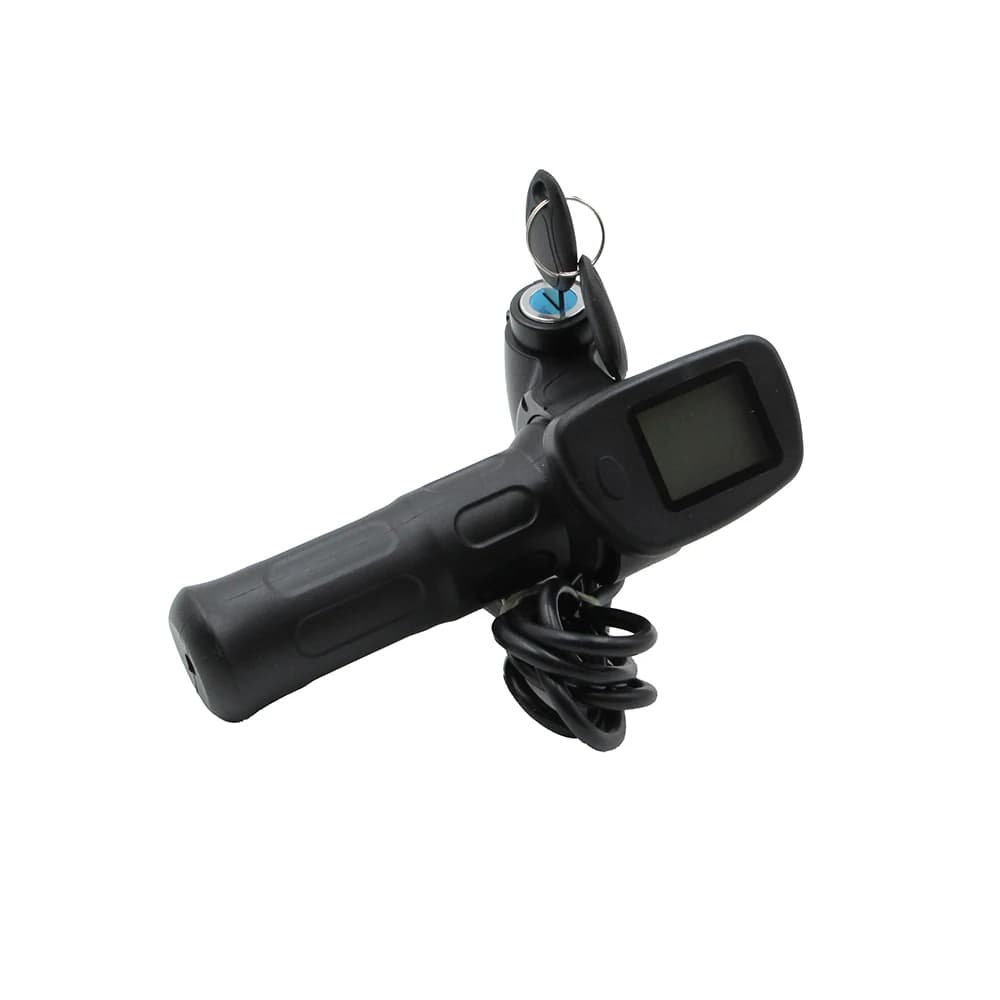 Acceleratore Universale per Moto 36V 48V con Display LED a Rotazione Completa 7 Pin per Bici Elettrica, Scooter, Bicicletta, E-bike