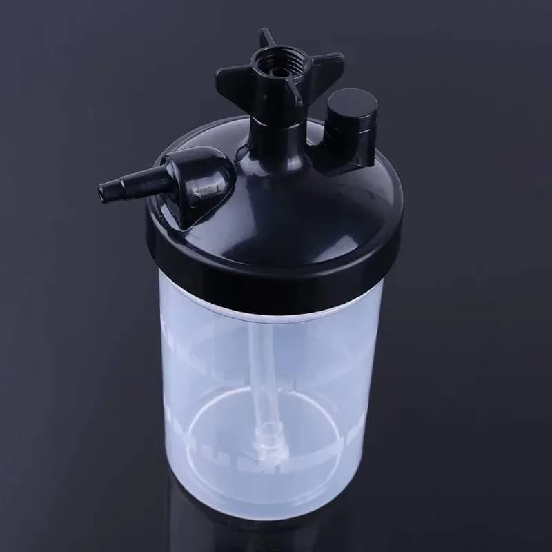 Nuova Bottiglia in Plastica per Ossigeno con Umidificatore, Bottiglia d'Acqua per Regolatore di Ossigeno e Concentratore