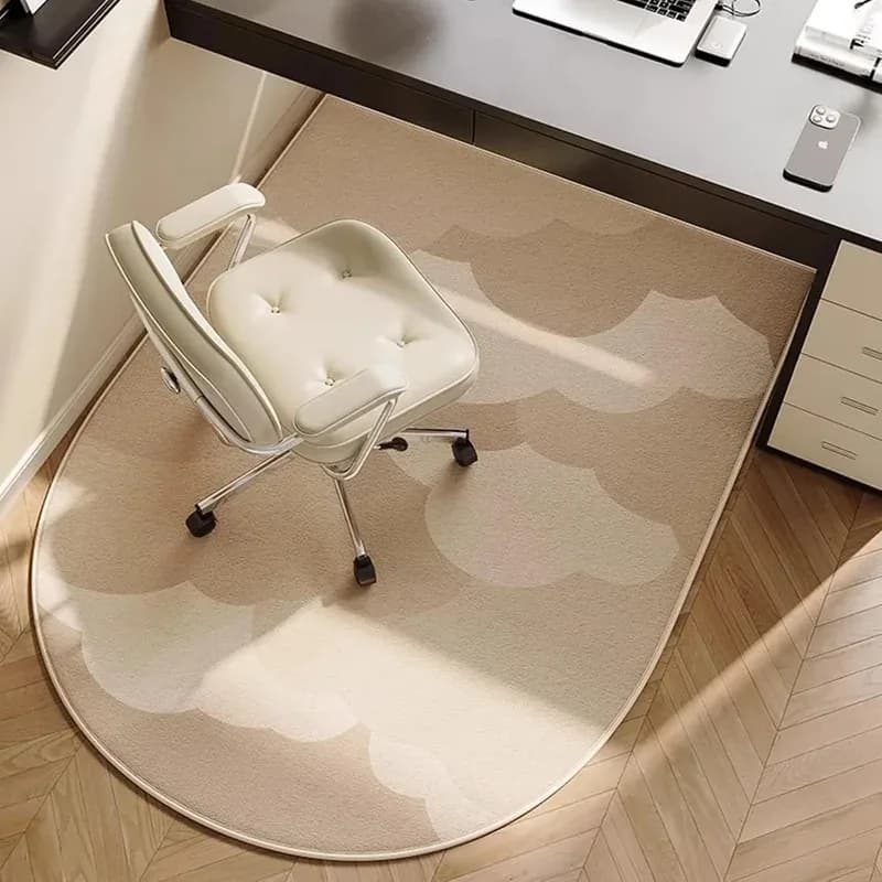 Tappetino per sedia da ufficio a forma di arco VIKAMA, tappeto antiscivolo resistente alle macchie per scrivania, casa, ufficio, studio