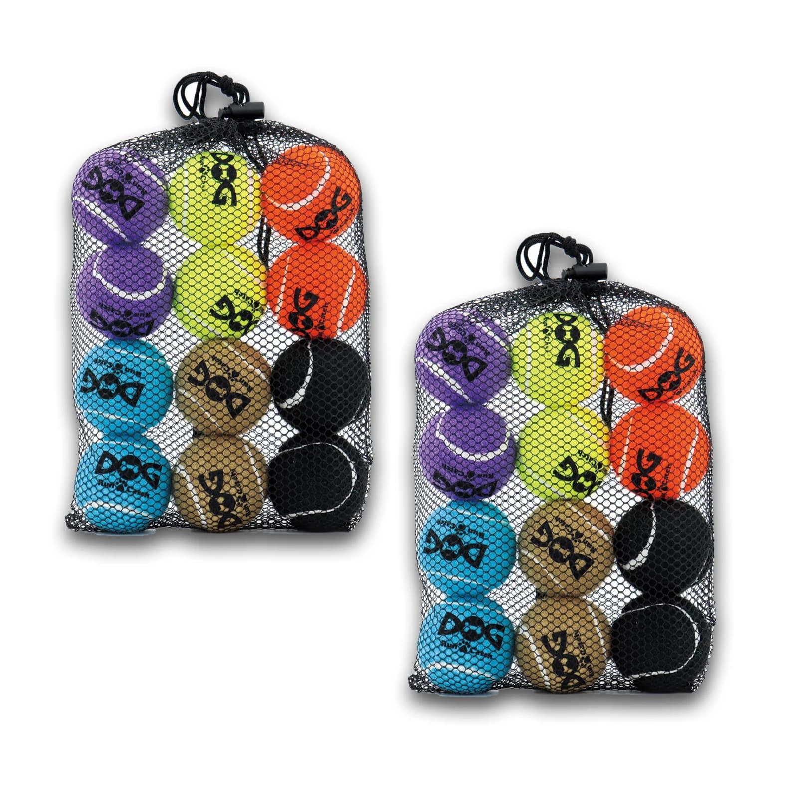 12 Pack 2.5" Silent Dog Tennis Balls Durable Thickened Rubber Pet Chew Balls For Training, Fetch, Interactive Play Tennis Balls