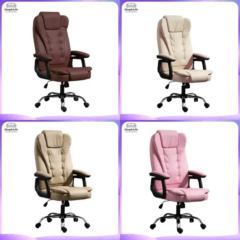 Ergonomic Office Chair High Back Executive Computer Desk Chair with Lumbar Support Adjustable Swivel Gaming Chair for Home