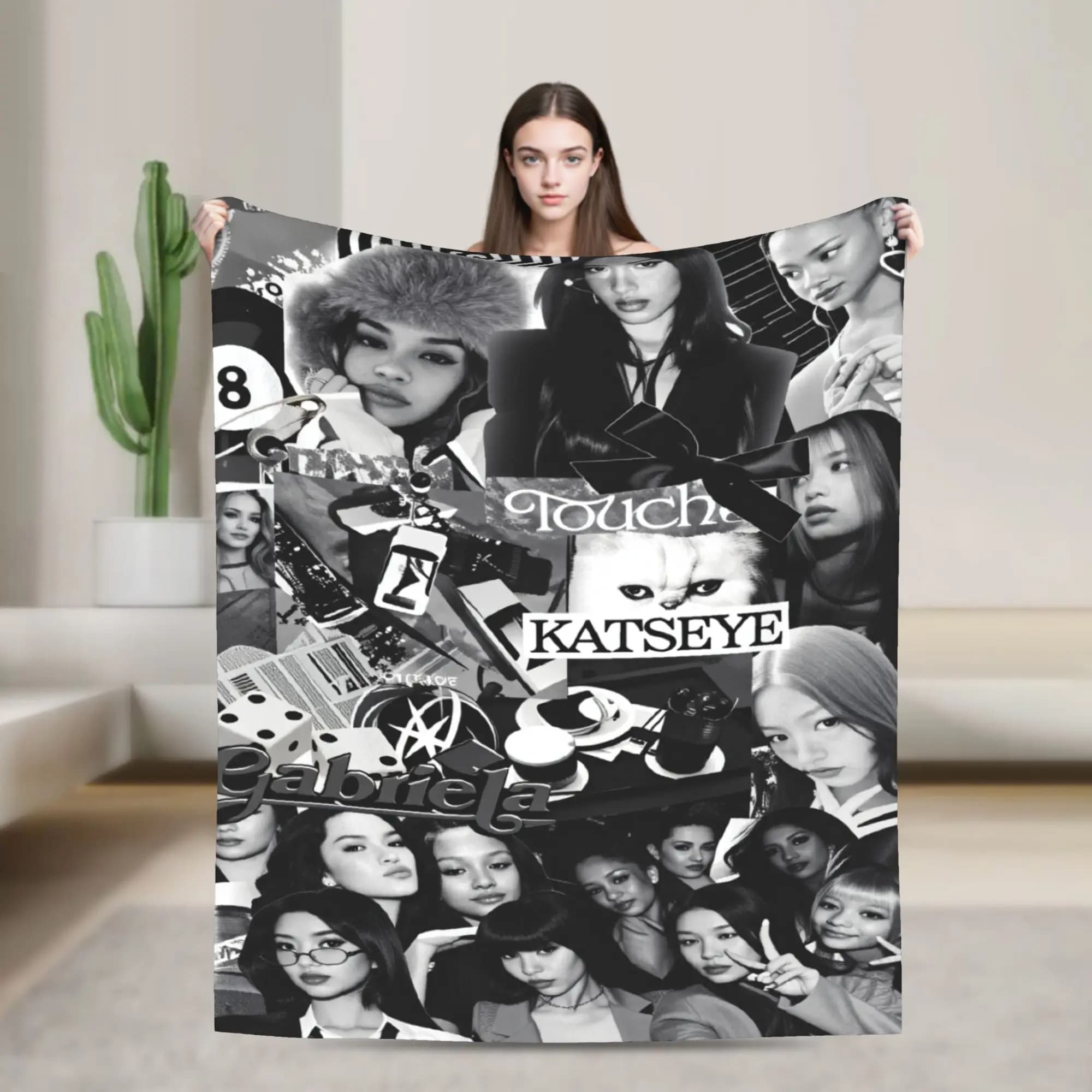 Katseye Kpop Girls Blankets Quality Soft Warm Throw Blanket Winter Girls Boys Bedroom Pattern Bedspread