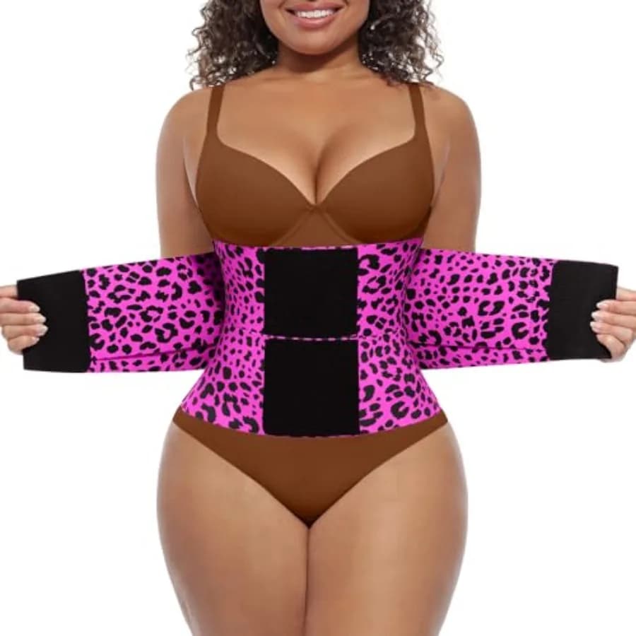 FeelinGirl Waist Trainer Workout Waist Cincher Trimmer Belt Tummy Control Body Shaper Triple Wrap Women and Men