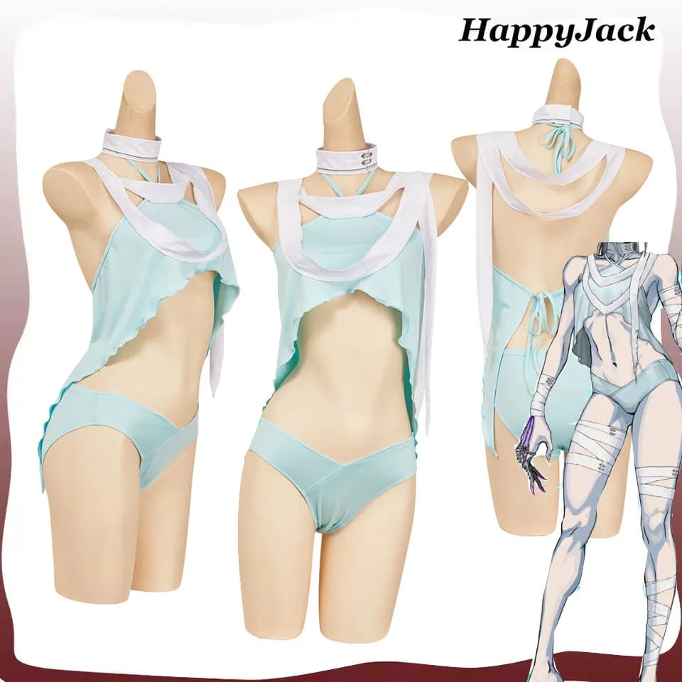 FAKI Swimwear Cosplay Costume Game Fighter Role Game Sexy bikini Lingerie Dresses Adult women Halloween Carnival Full clothing