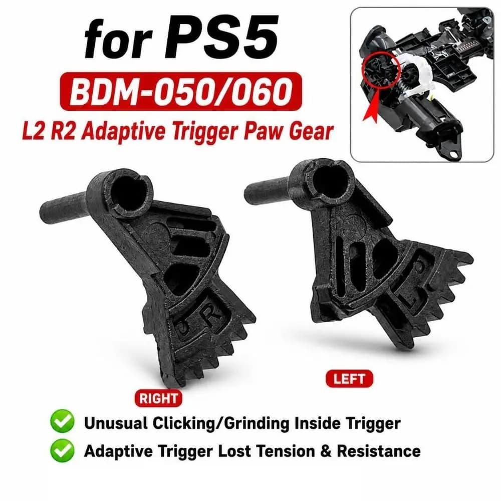 Replacement Adaptive Trigger Pawl Gear Spare Parts Durable L2/R2 Trigger DIY Repair Gamepad Trigger Gear for PS5 BDM-050/060