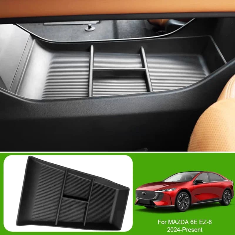 Per MAZDA 6E EZ-6 CX-6E EZ-60 Auto Bracciolo Box di Stoccaggio In Silicone Tappetino di Ricarica Senza Fili Porta Organizzatore Barile Vassoio Portabicchieri di Acqua
